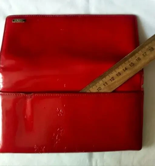 Кошелек Prensiti Italy Leather красный цвет, многофункциональный 7