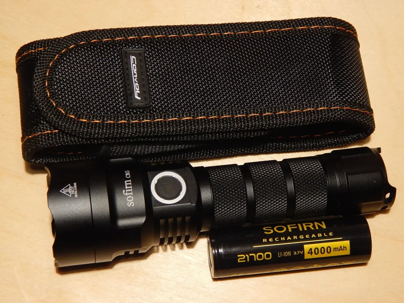 Фонарь Sofirn C8G. Дополнительный акк 21700, 5000 mAh