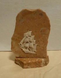 50 лет морской сувенир корабль фрегат мрамор подарок флот ВМФ