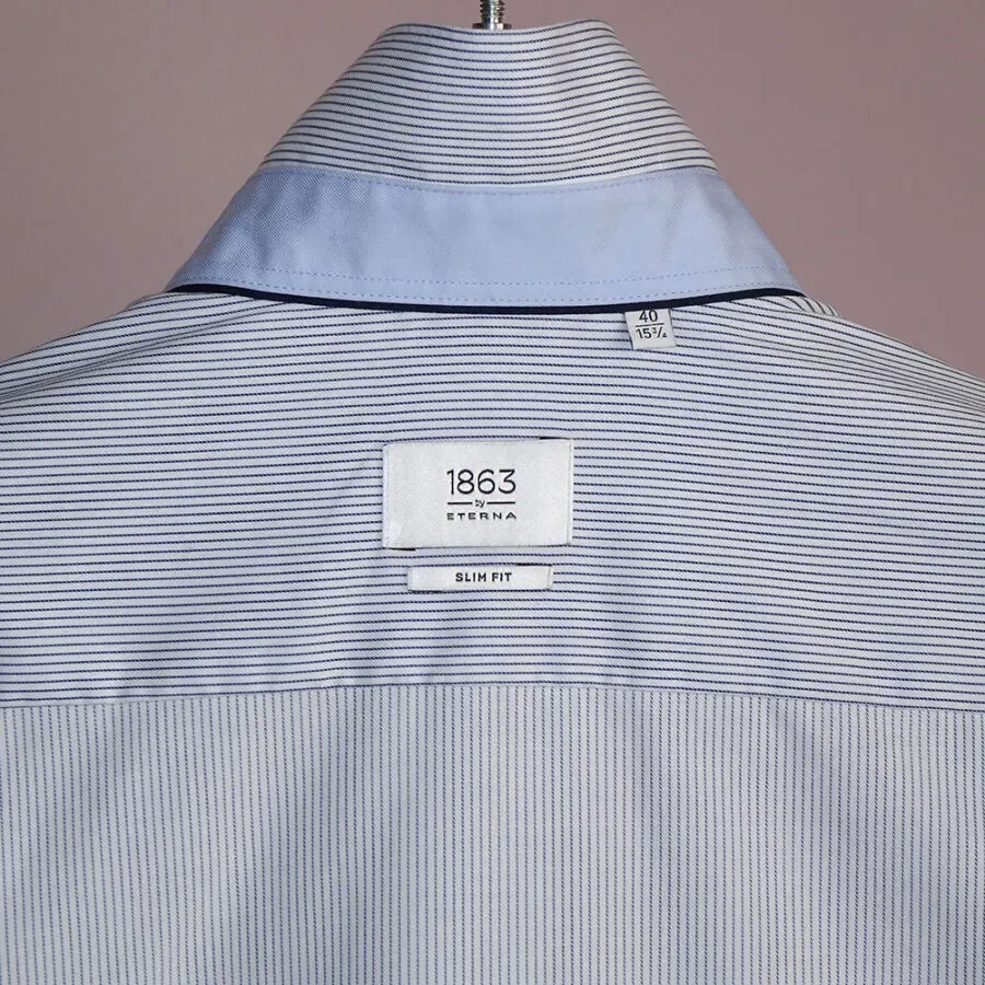 100 евро Премиум рубашка 1863 by ETERNA р.40 лонгслив мужская сорочка 7