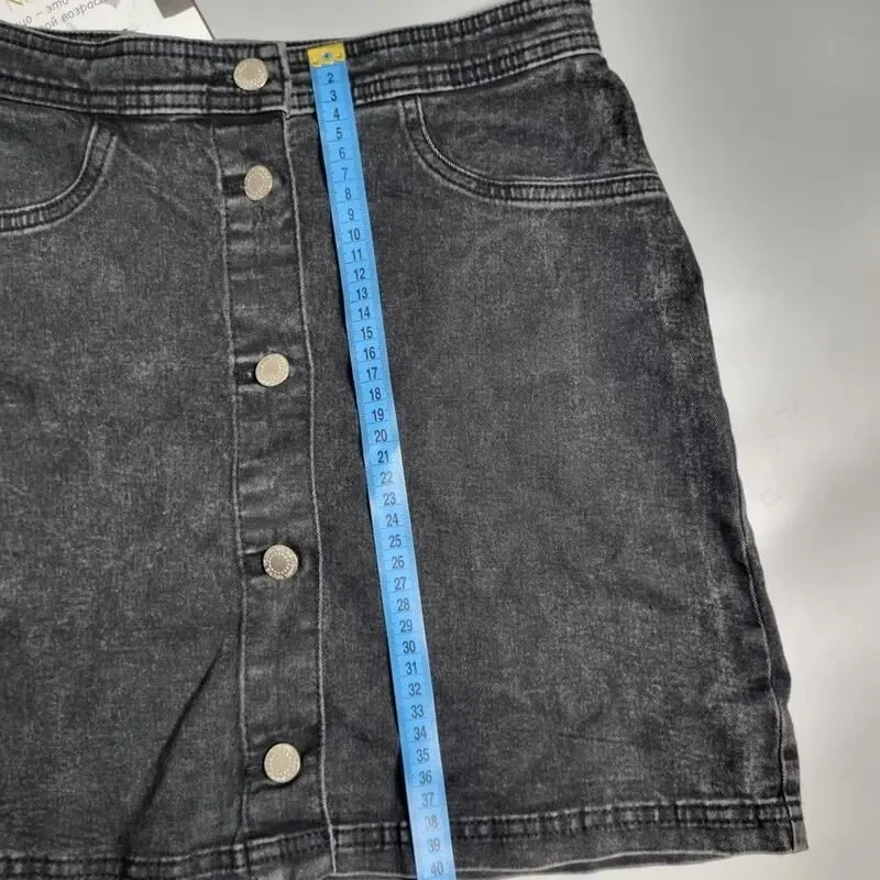 Коротка чорна джинсова спідниця 4