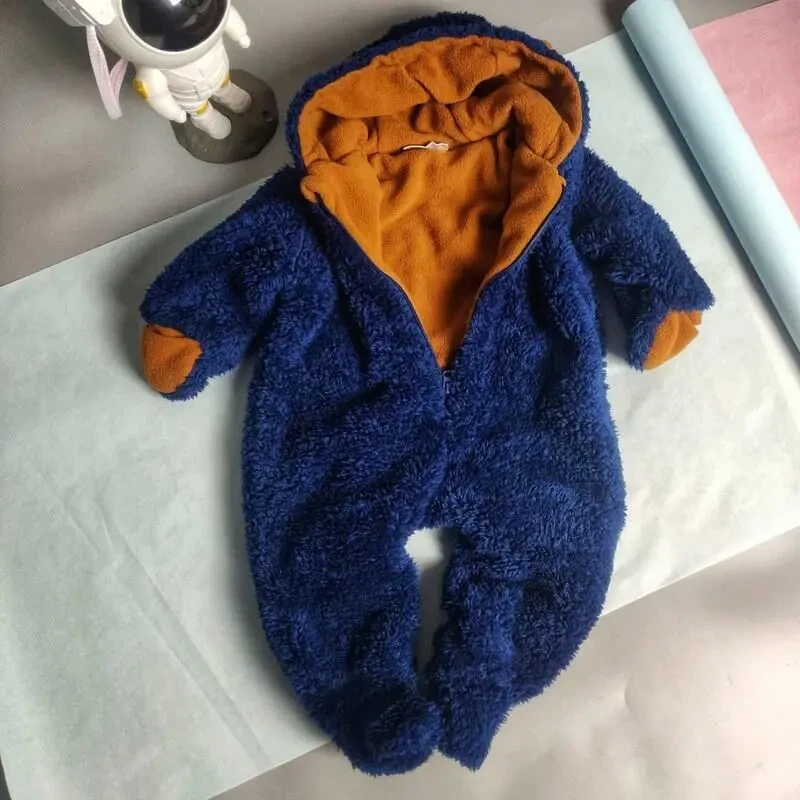 Дитячий плюшевий комбінезон для хлопчика 2-4 місяці 2