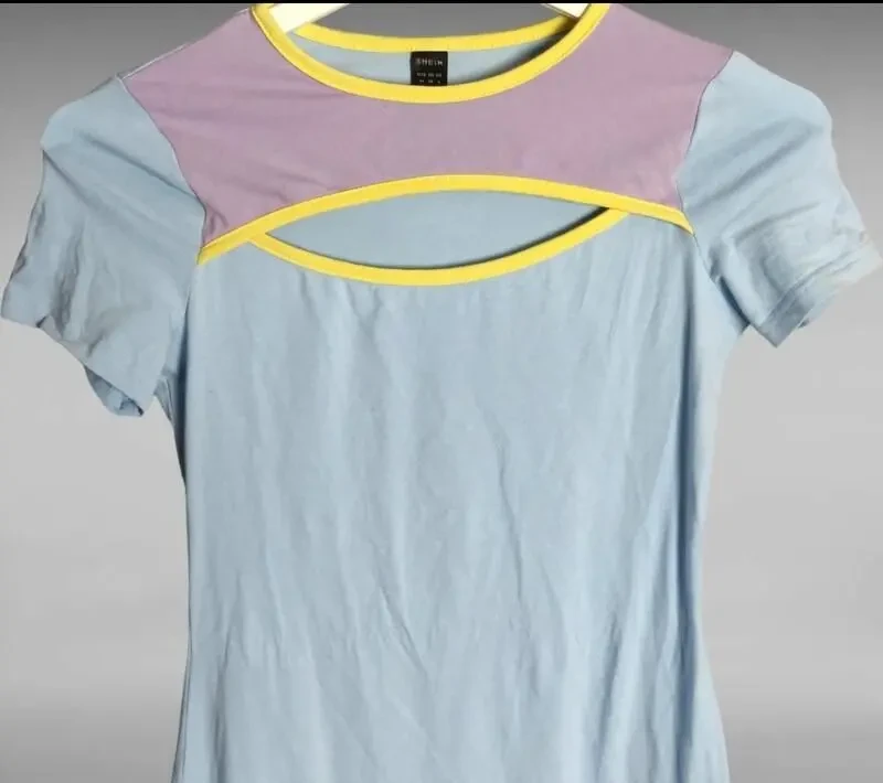 Блакитна сукня міні shein 6