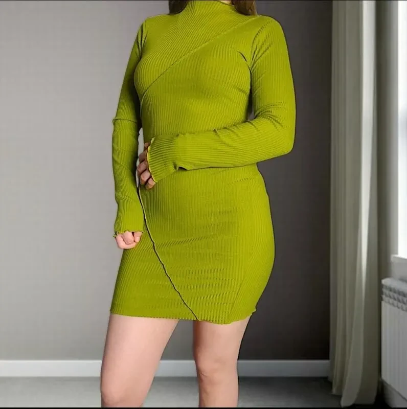 Сукня міні в рубчик 4