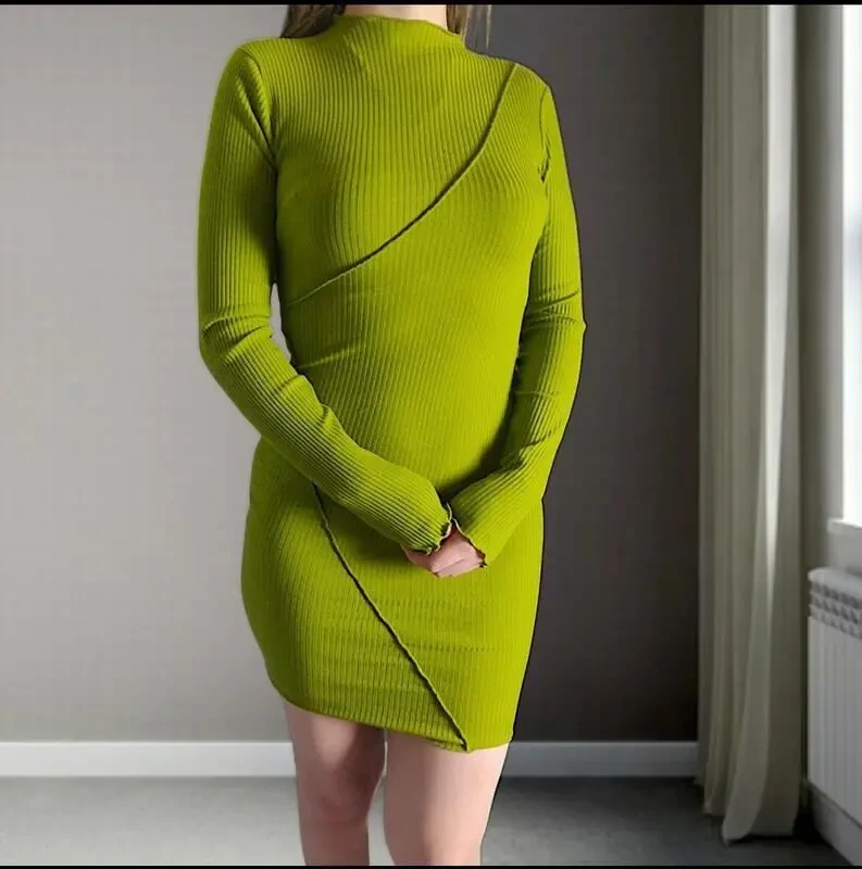 Сукня міні в рубчик 3