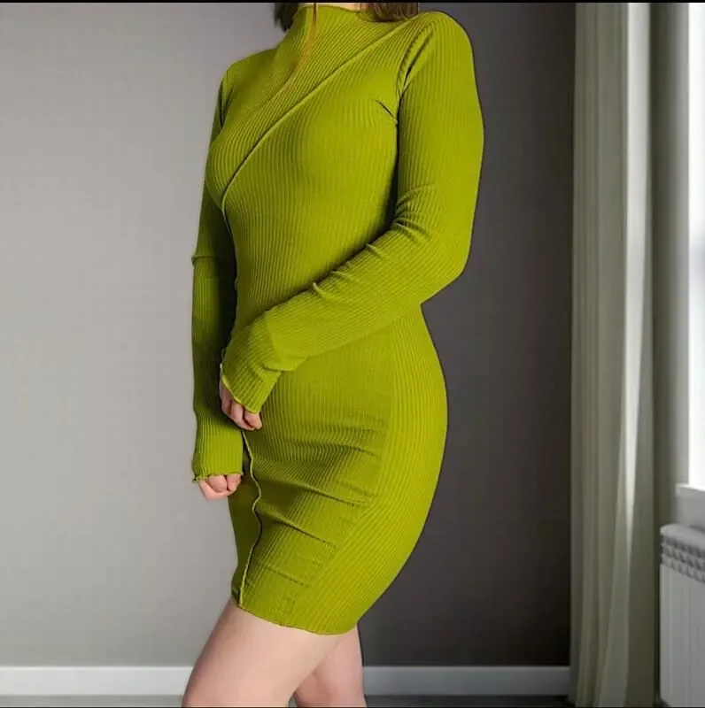 Сукня міні в рубчик 2