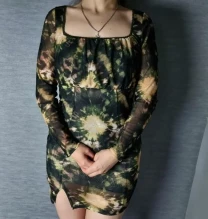 Напівпрозора тайдай міні-сукня від topshop