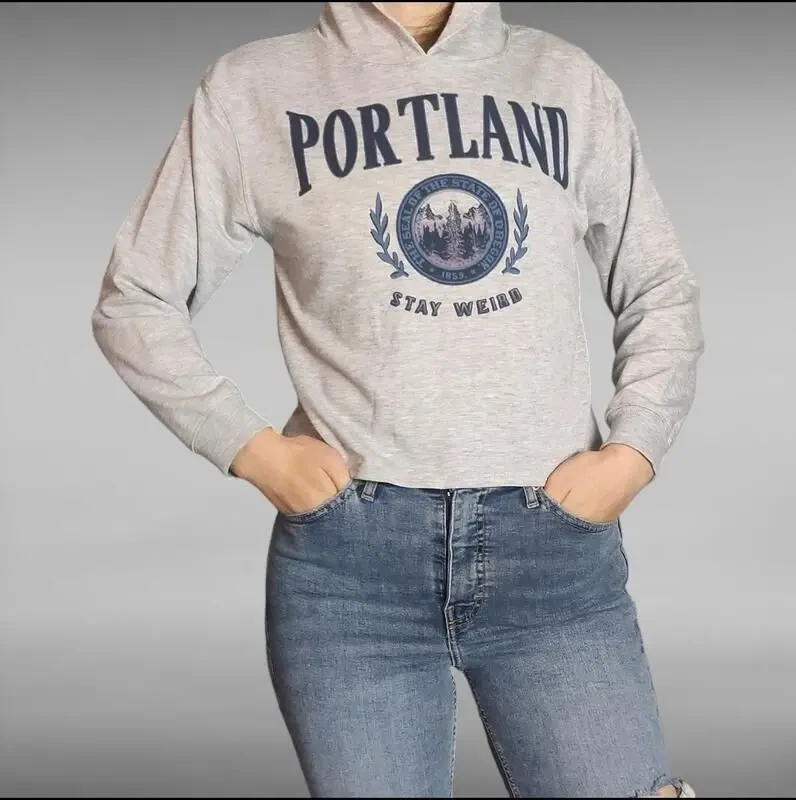 Сіра жіноча повсякденна кофта худі