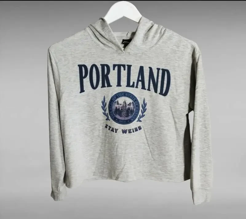 Сіра жіноча повсякденна кофта худі 3