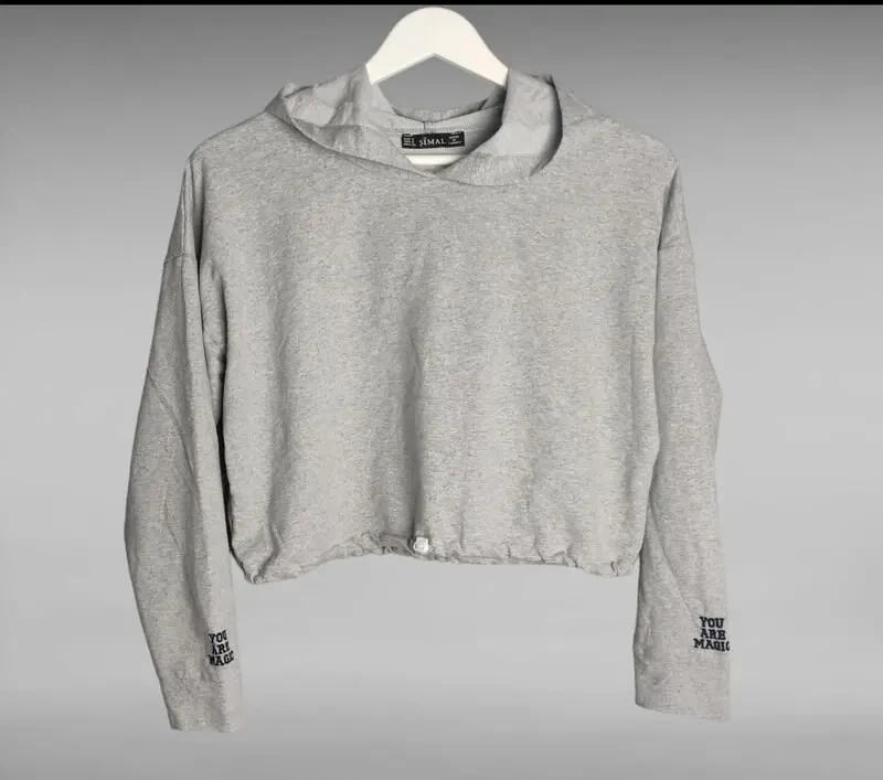 Укороченая кофта худі