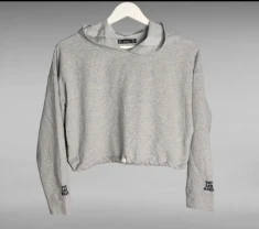 Укороченая кофта худі