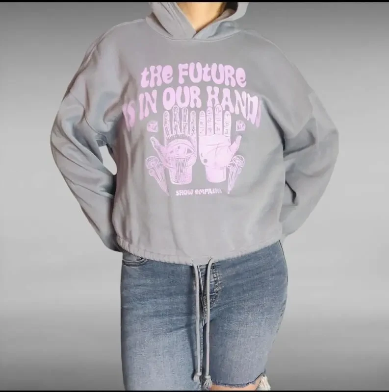 Худі жіноча утеплене на утяжках