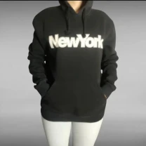 Худі з товстої тканини із текстовим мотивом спереду.