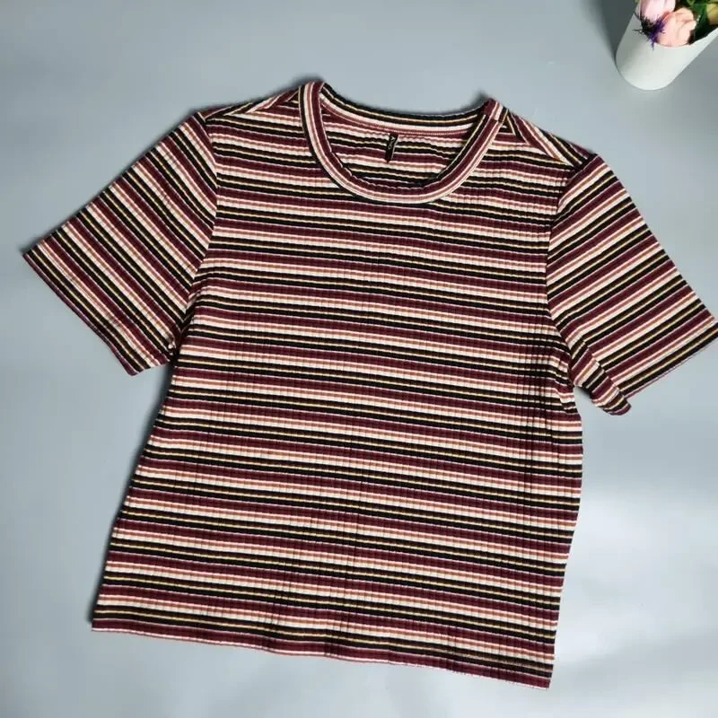 Жіноча футболка в смужку only