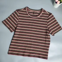 Жіноча футболка в смужку only