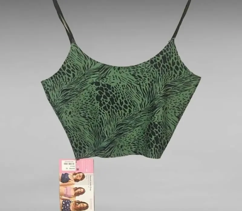 Зелений безшовний топ з регулюючими бретельками 3