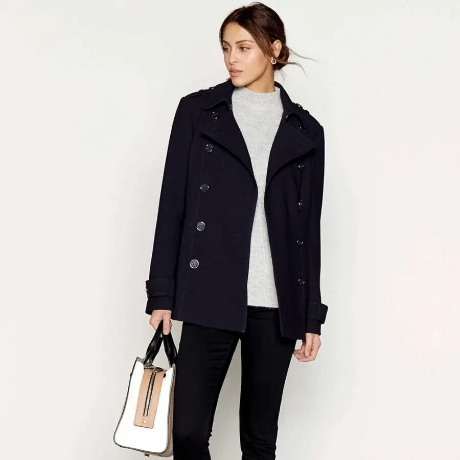 199 евро Jasper Conran EU42 дизайнерское короткое пальто бушлат 4