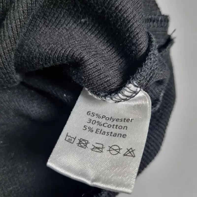 Чорний топ у рубчик з довгим рукавом 8