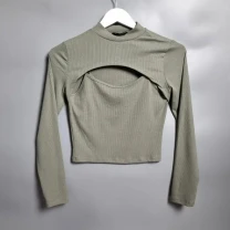 Кроп топ з довгим рукавом new look, накидка - майка