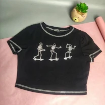 Кроп-топ футболка shein чорна