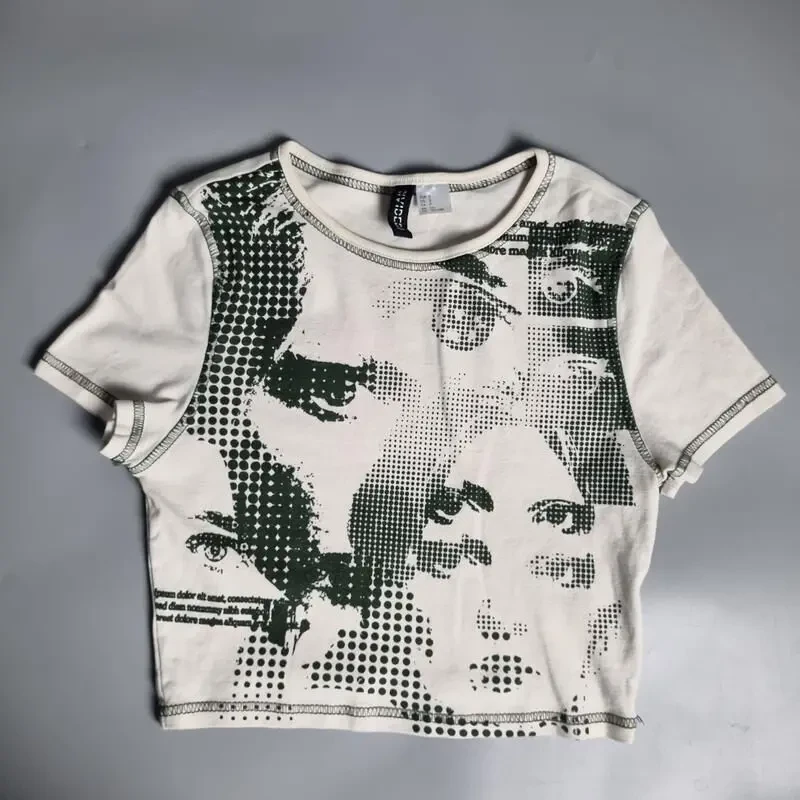 Жіночий кроп топ з принтом 5