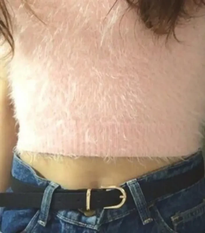 Пухнастий рожевий топ від shein 3