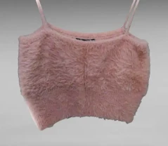 Пухнастий рожевий топ від shein