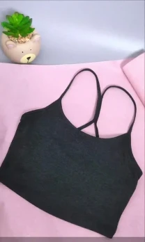 Повсякденний спортивний сірий топ