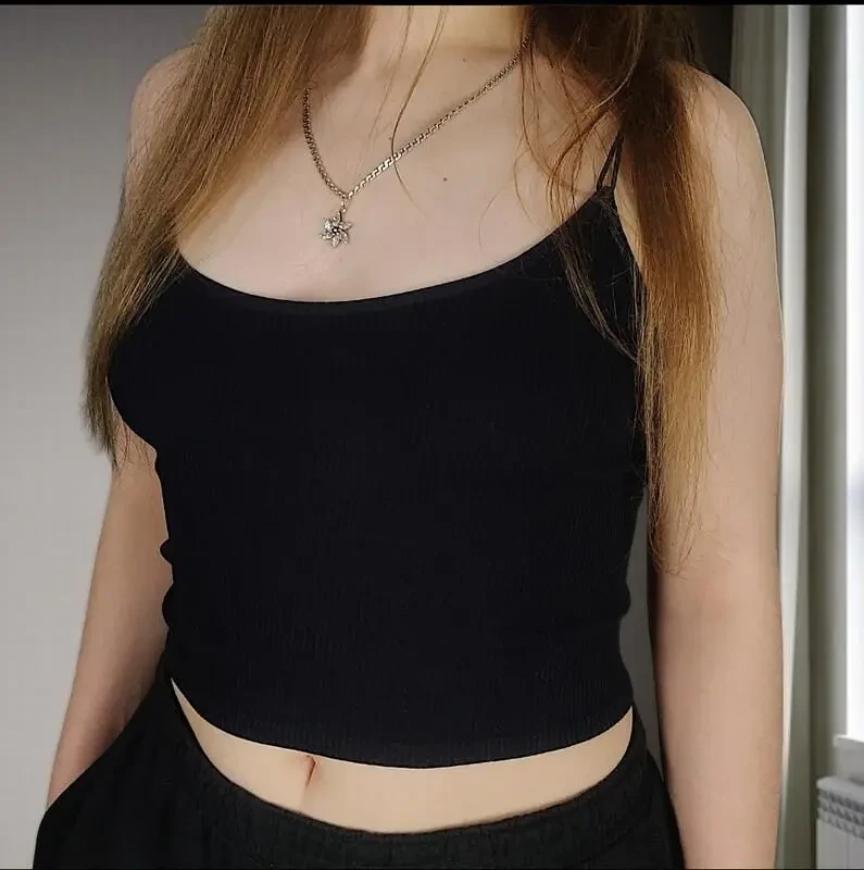 Жіноча майка-топ чорного кольору 3