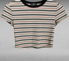 Жіноча повсякденна футболка топ shein у смужку