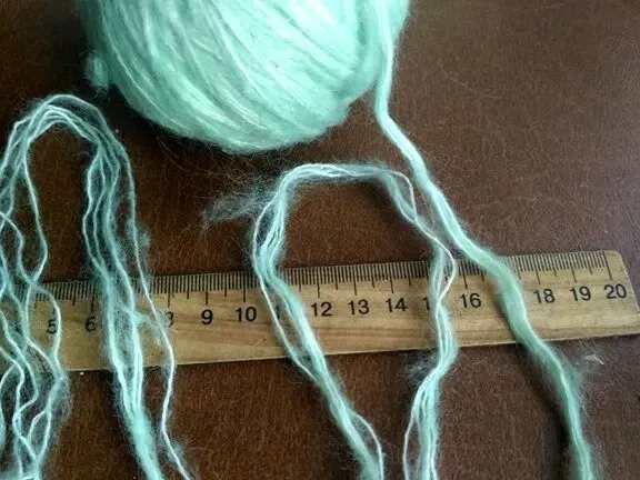 Пряжа нитки пушистые нежный бирюзовый цвет, Вес 70 гр 5