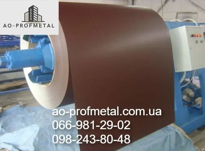 Гладкий металлический лист с полимерным покрытием. 4