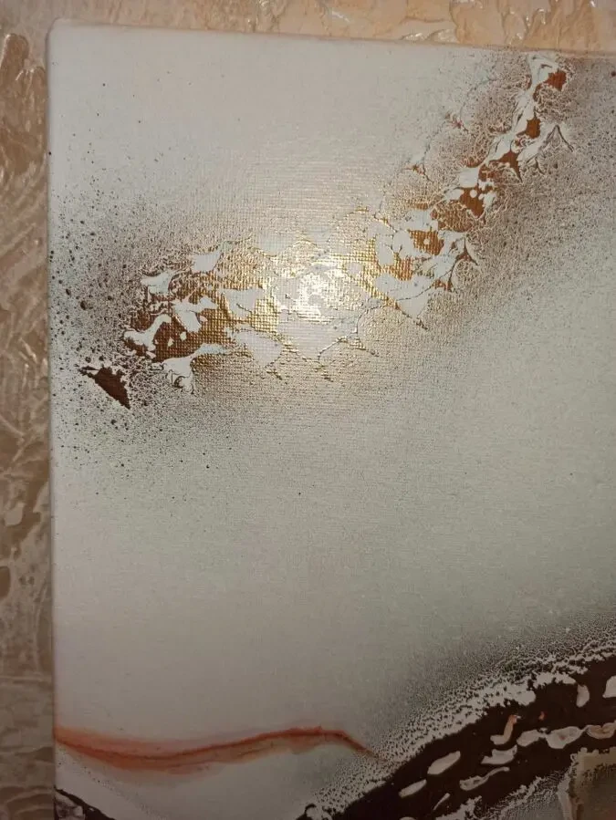 Дихання Сахари, акрил, в техніці Fluid Art- - діптіх 7