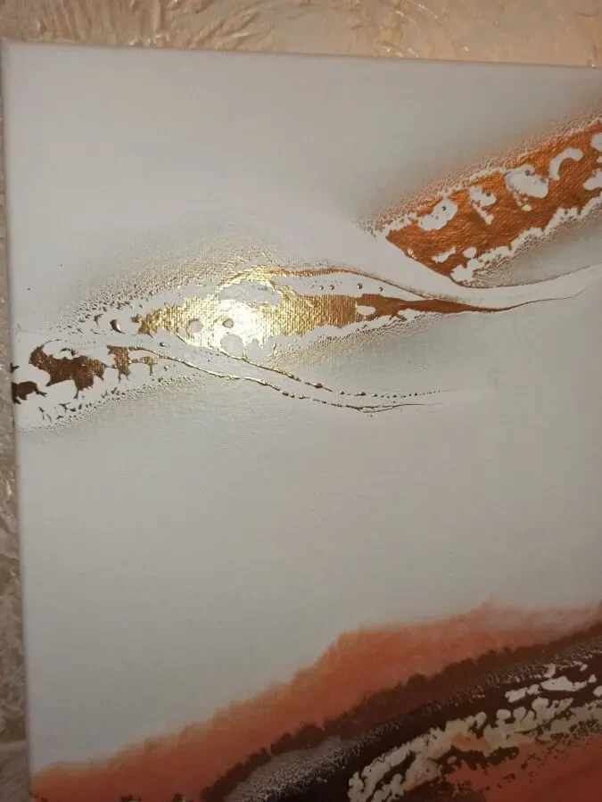 Дихання Сахари, акрил, в техніці Fluid Art- - діптіх 6