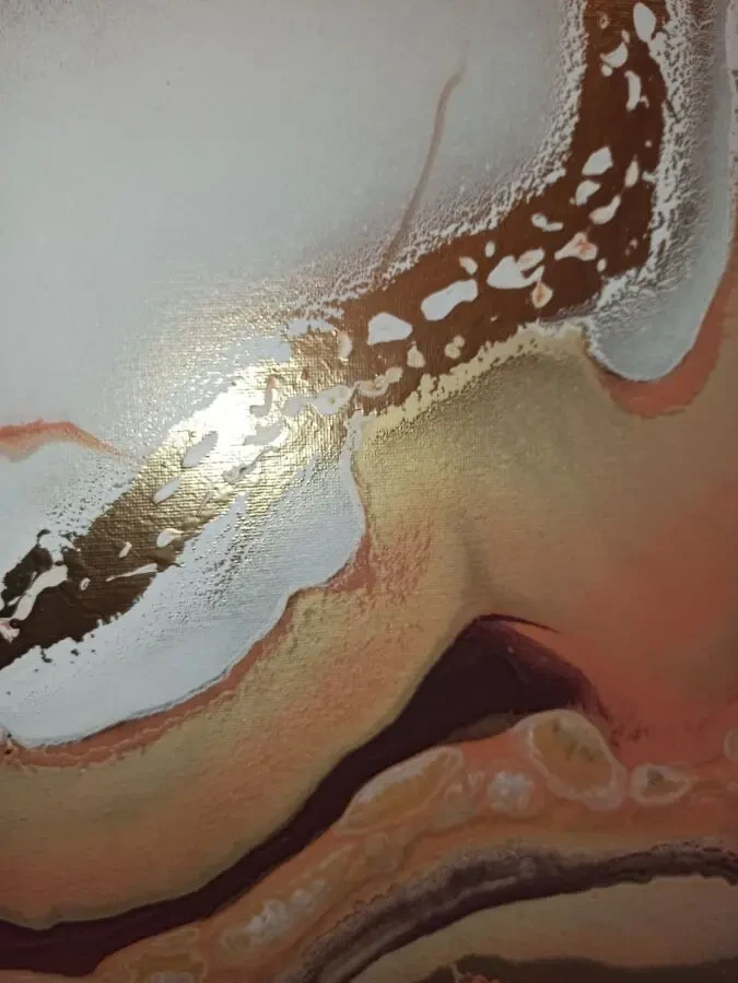 Дихання Сахари, акрил, в техніці Fluid Art- - діптіх 8