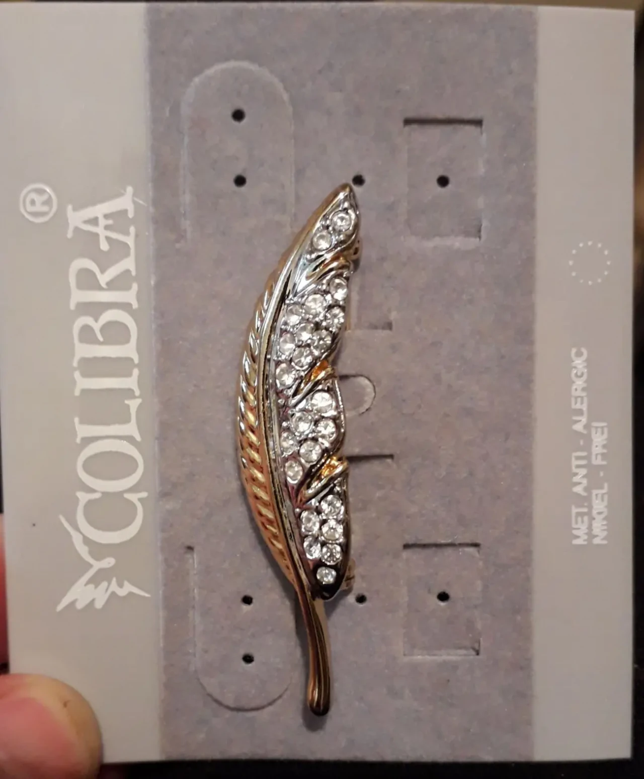 Редкая брошь COLIBRA Польша бижутерия