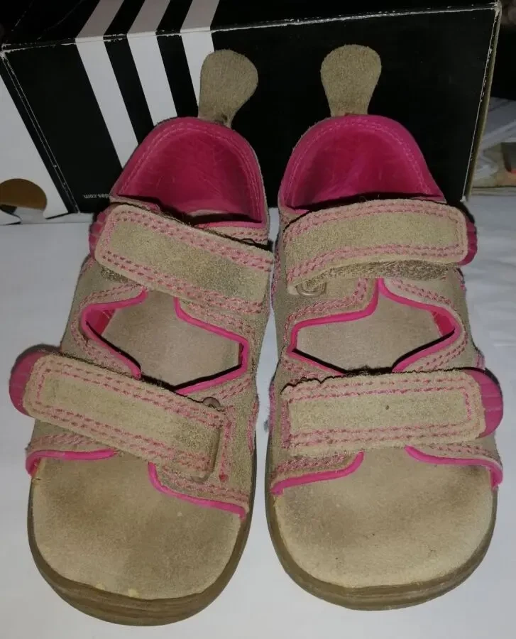 Детские сандалии замшевые на девочку ADIDAS б/у ОРИГИНАЛ 4