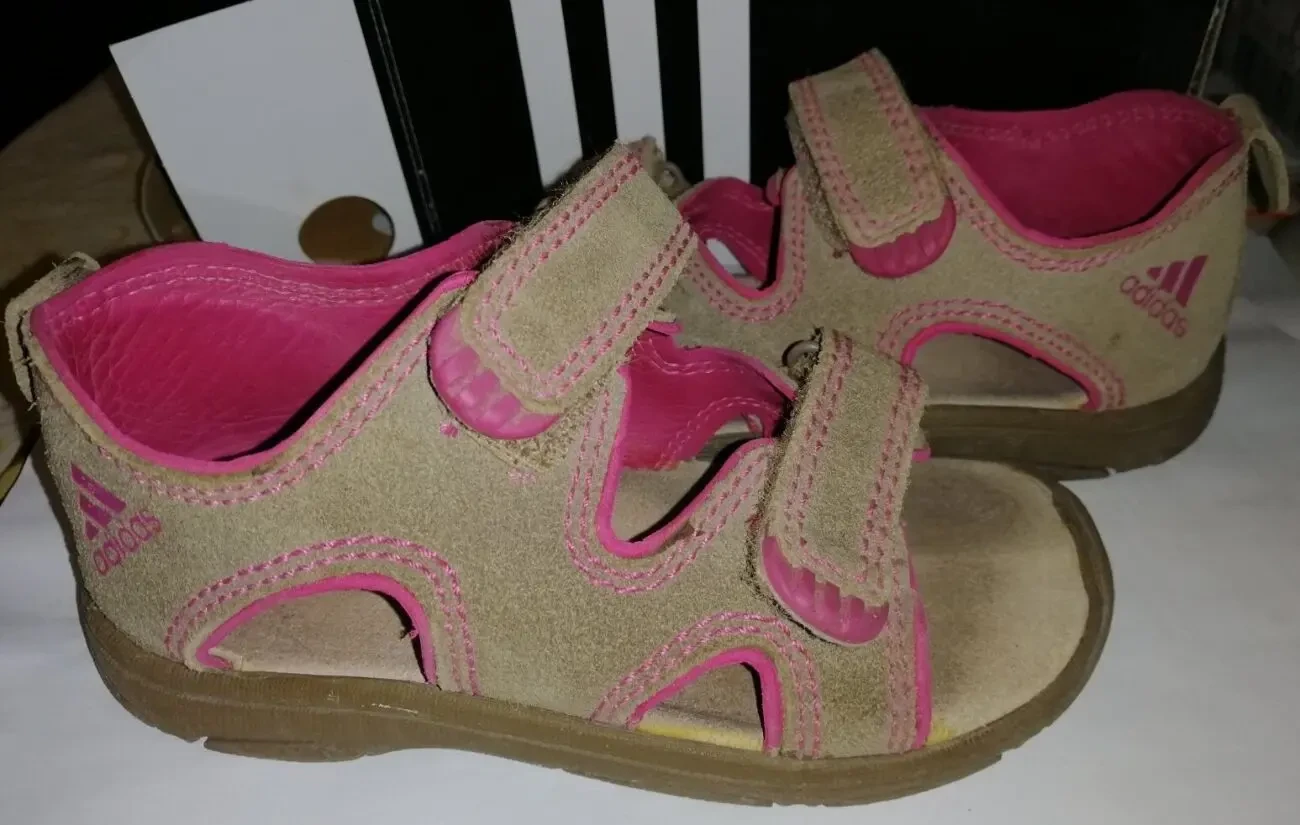 Детские сандалии замшевые на девочку ADIDAS б/у ОРИГИНАЛ 2