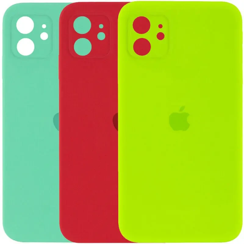 Чохол Silicone Case Square Full Camera Protective (AA) для iPhone 11