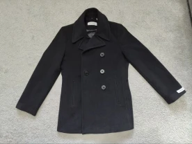 Оригінальне чорне двобортне пальто Calvin Klein з бірками