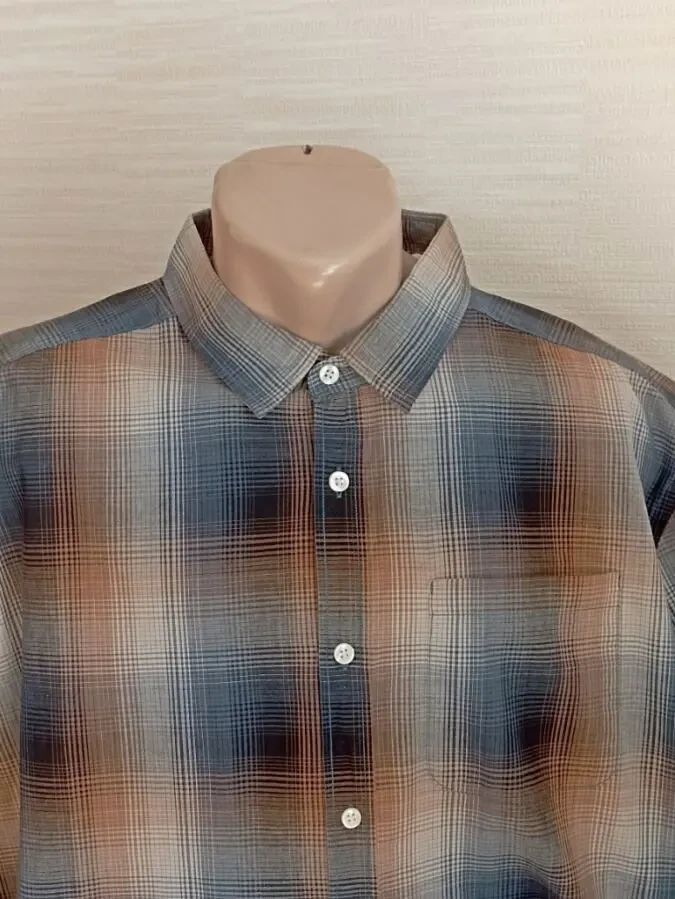 TU Красивая мужская рубашка короткий рукав 2XL 3