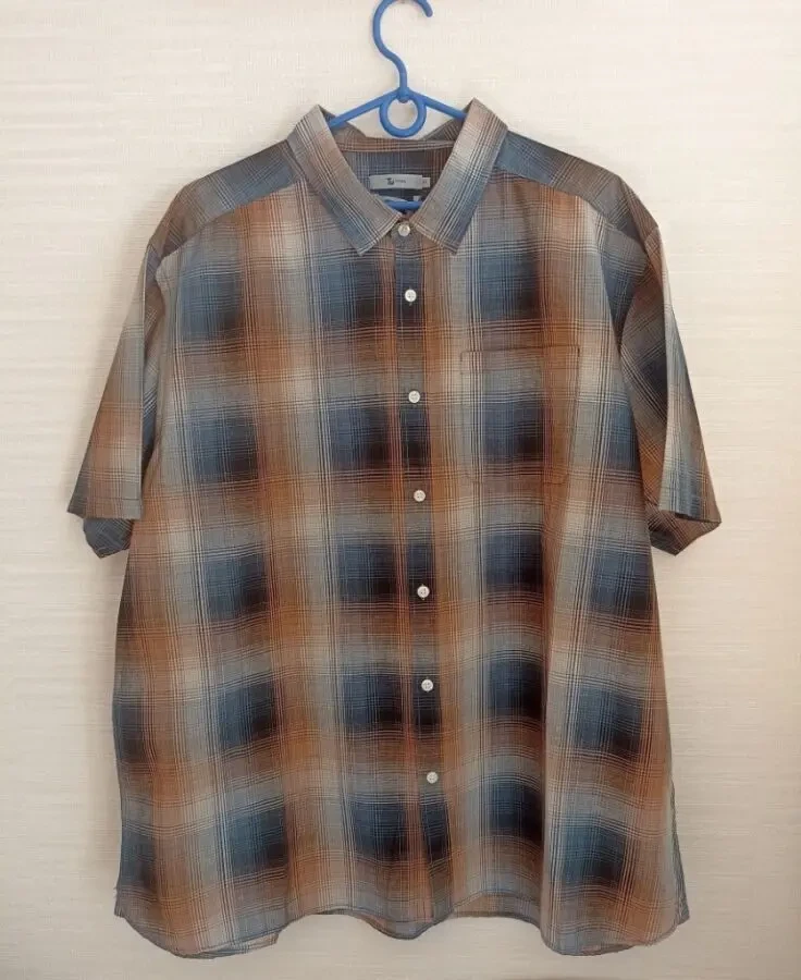 TU Красивая мужская рубашка короткий рукав 2XL 5