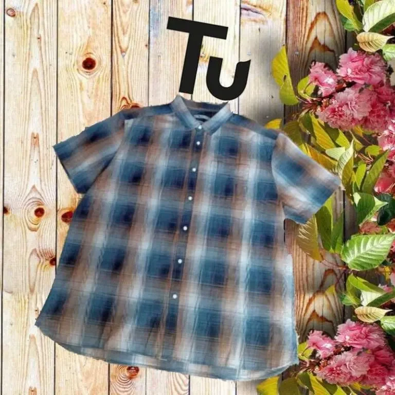 TU Красивая мужская рубашка короткий рукав 2XL 2