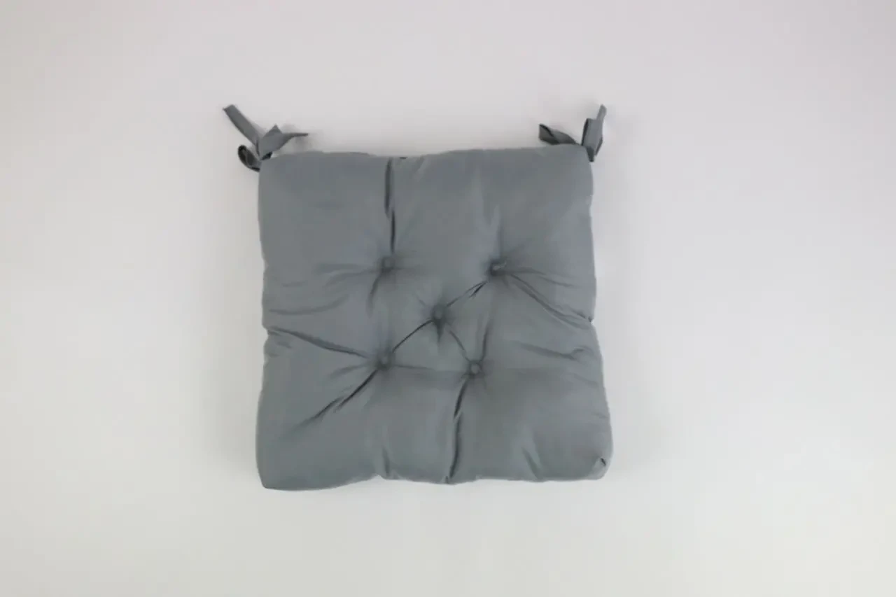 Подушка на табурет Світло-сіра 8