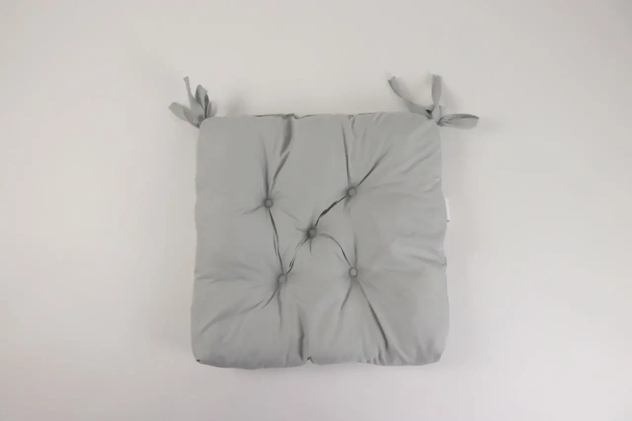 Подушка на табурет Світло-сіра 6