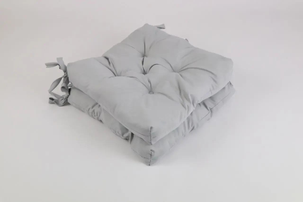 Подушка на табурет Світло-сіра 2