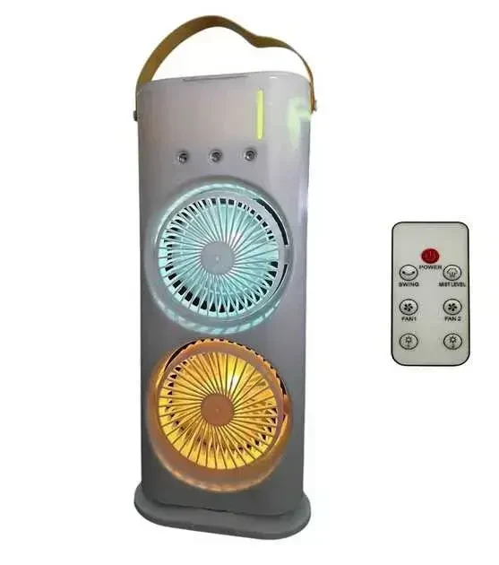 Вентилятор двухуровневый с охлаждением подсветка 3 скорости пульт 2