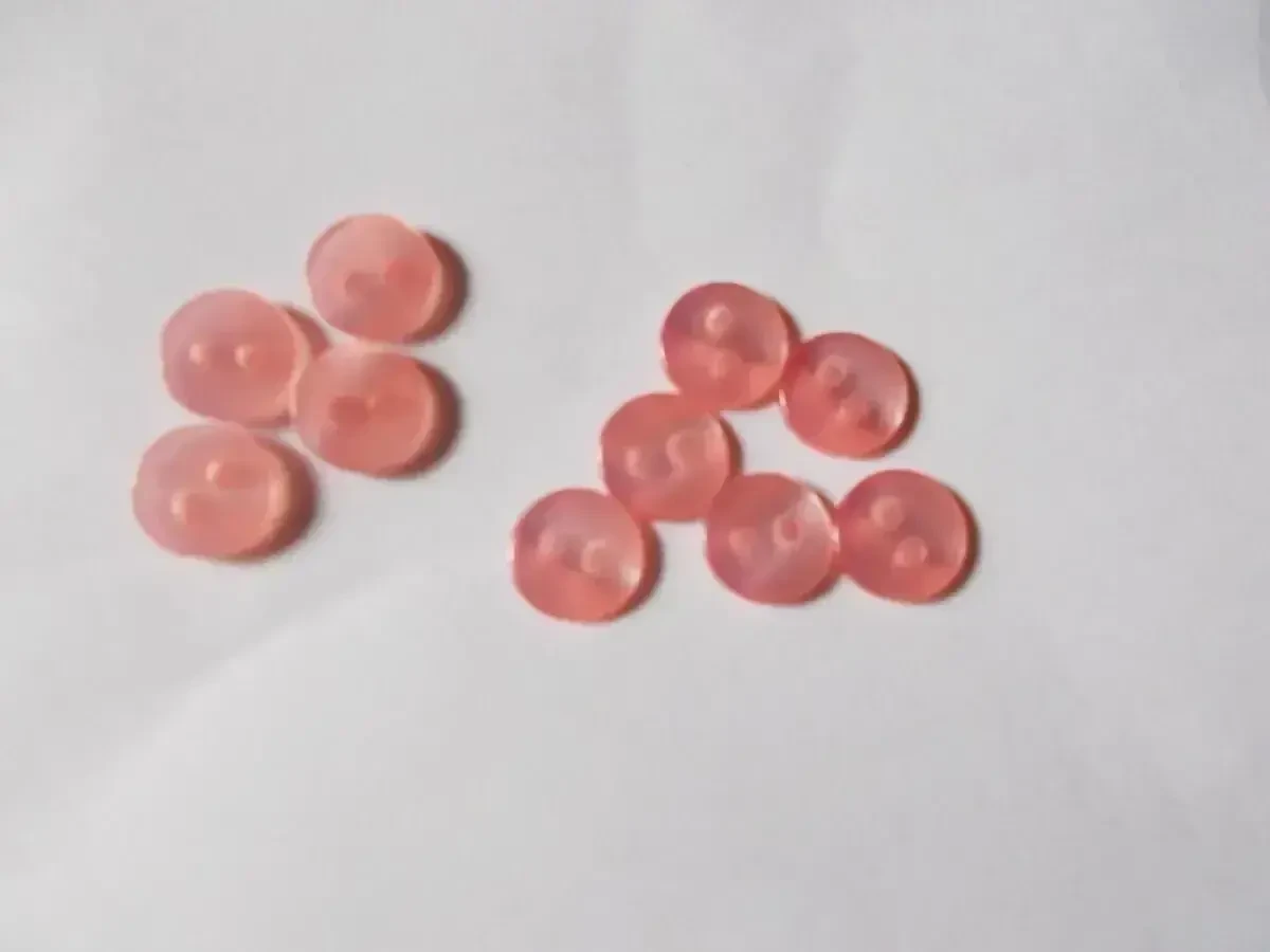 Пуговицы детские нежно-розовый перламутр 10 штук 2