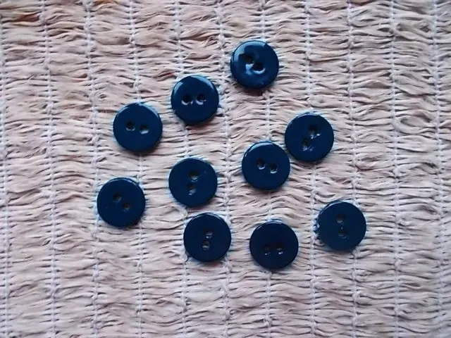 Детские пуговицы синие, 10 штук,  диаметр  12 мм 6