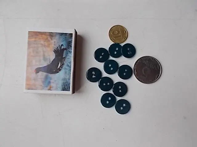 Детские пуговицы синие, 10 штук,  диаметр  12 мм 4